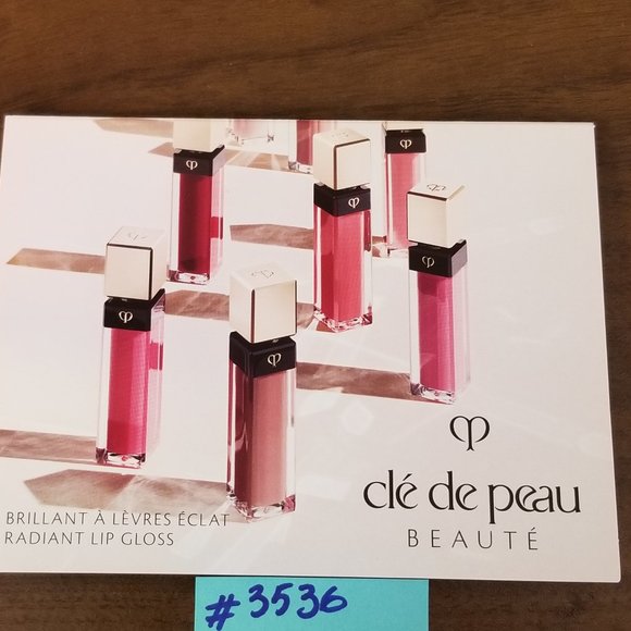 ✅Cle de Peau Lips Sample 1 Card 4 colors Rose Quartz Charm Dream Stone Star Dust - Picture 1 of 7